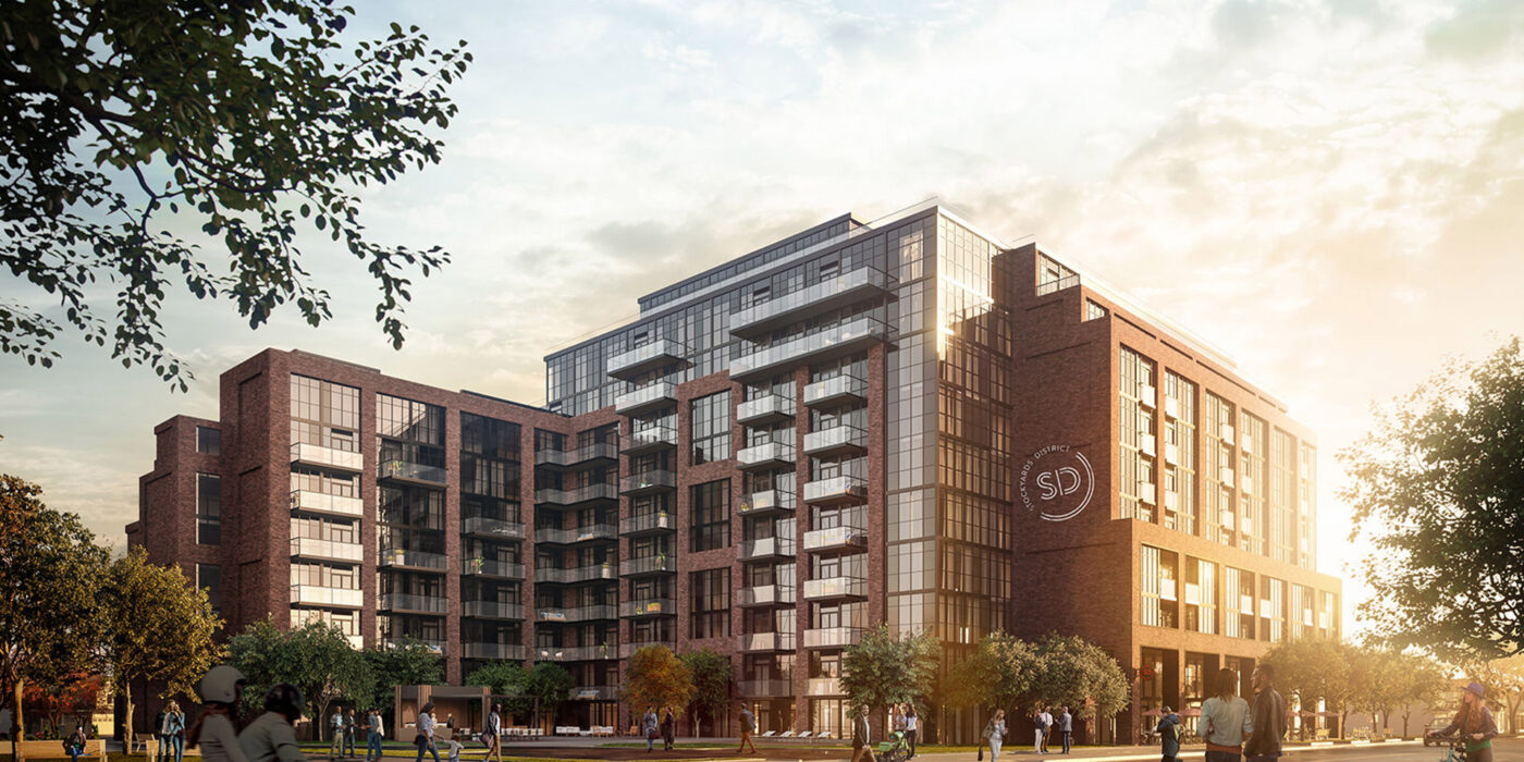 a modern building with many windows